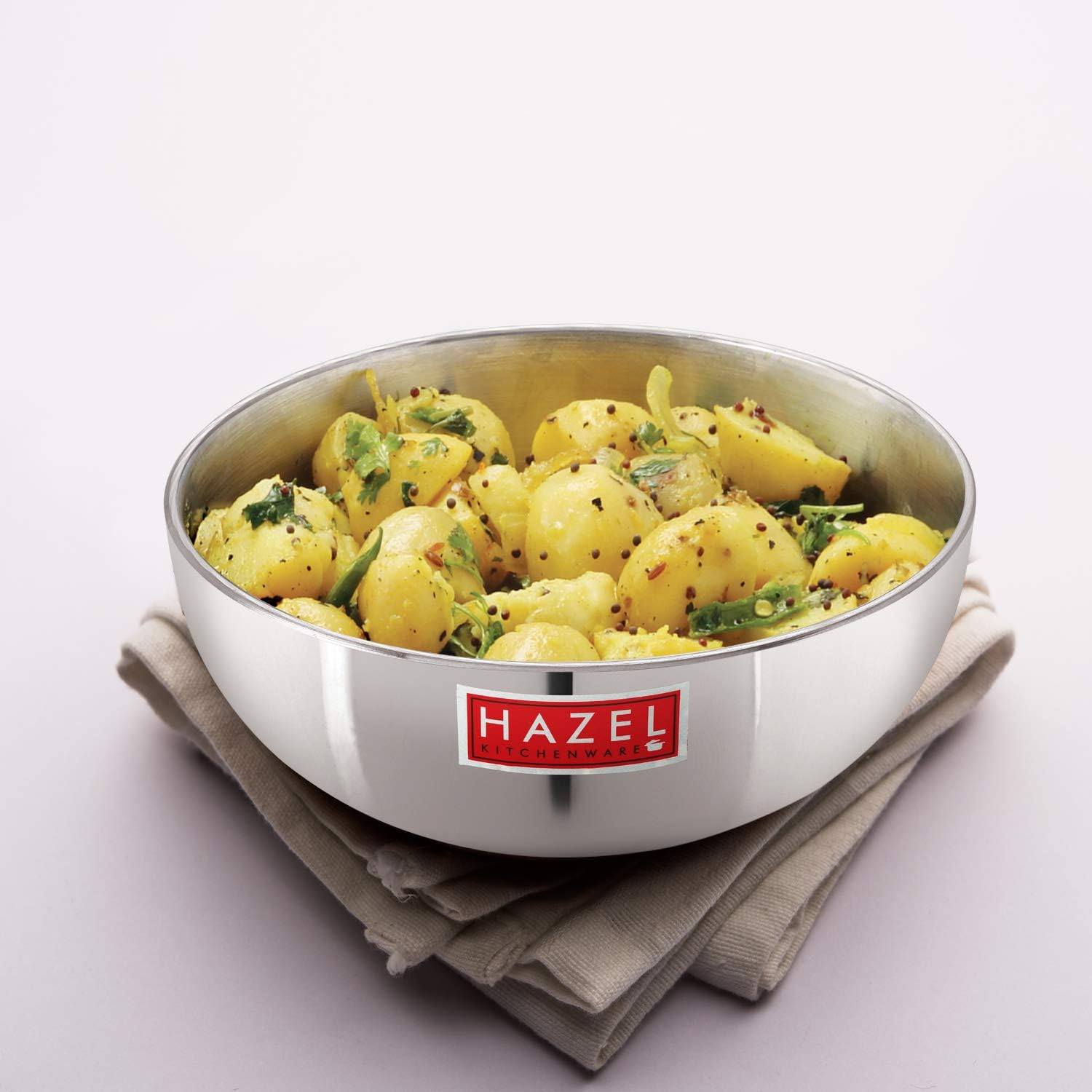 Hazel Induction Aluminium Kadai Cookware 2100ml