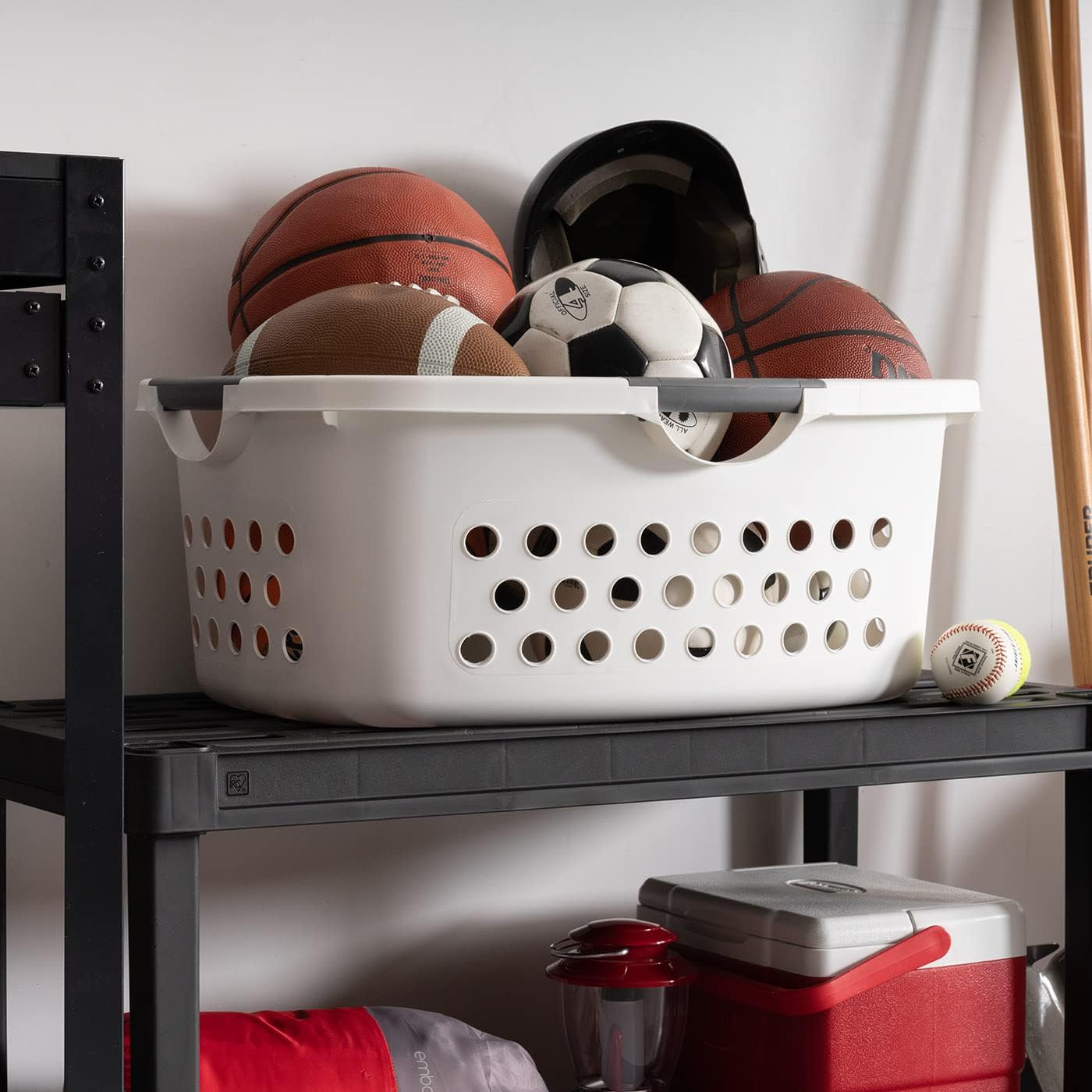 IRIS USA 50L Plastic Hip Hold Laundry Basket 3-Pack