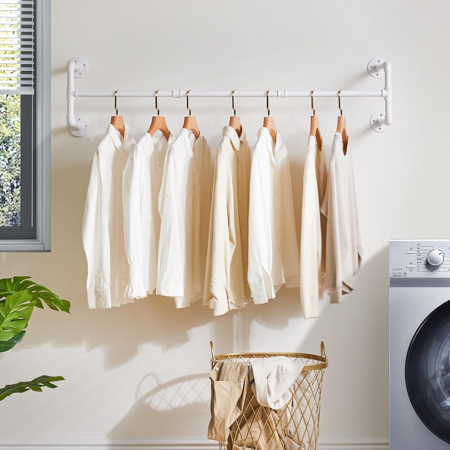 IBUYKE Industrial Pipe Clothes Rack
