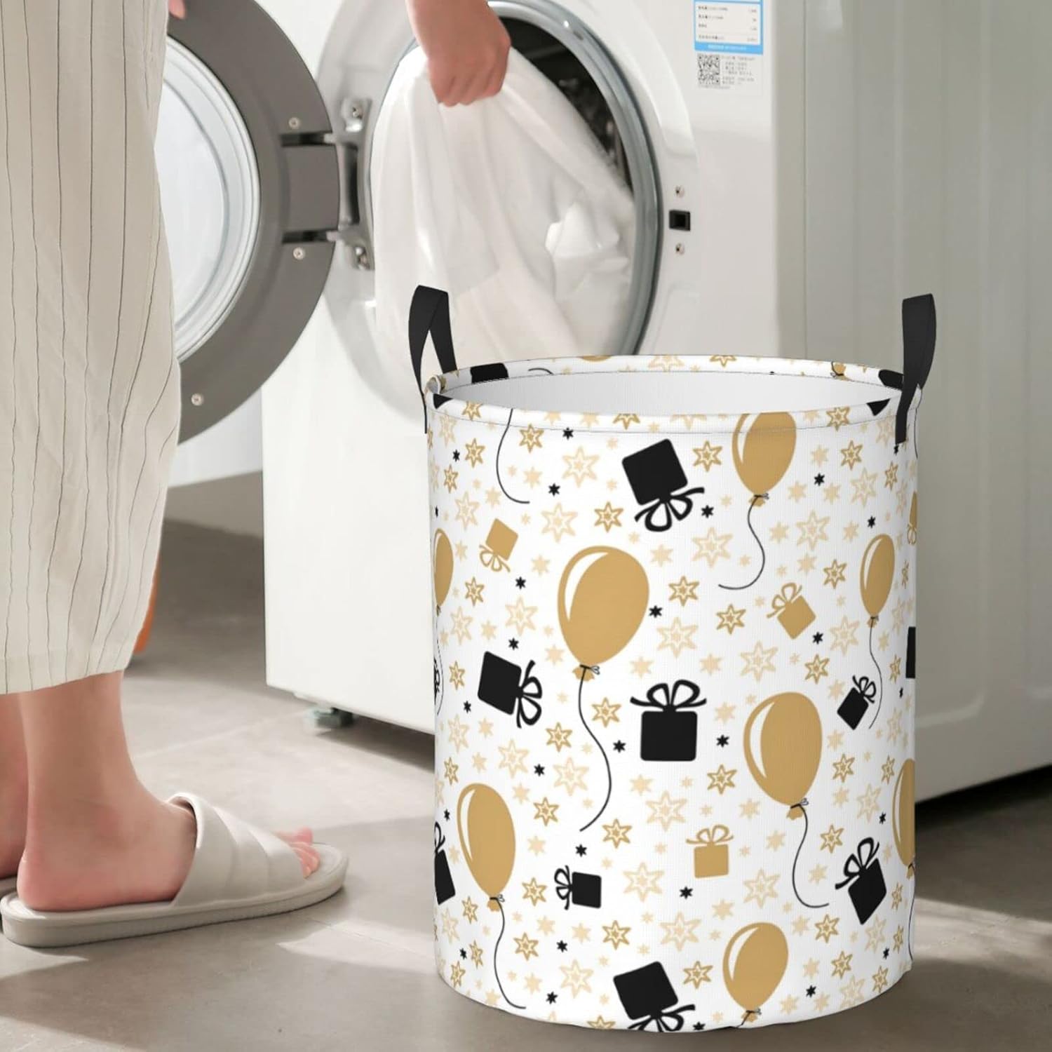 Birthday Laundry Hamper - collapsible easy to carry