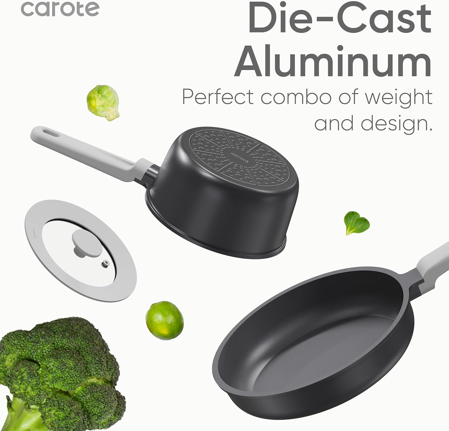 CAROTE Non-Stick Cookware Set Safe Premium Kitchen Essentials