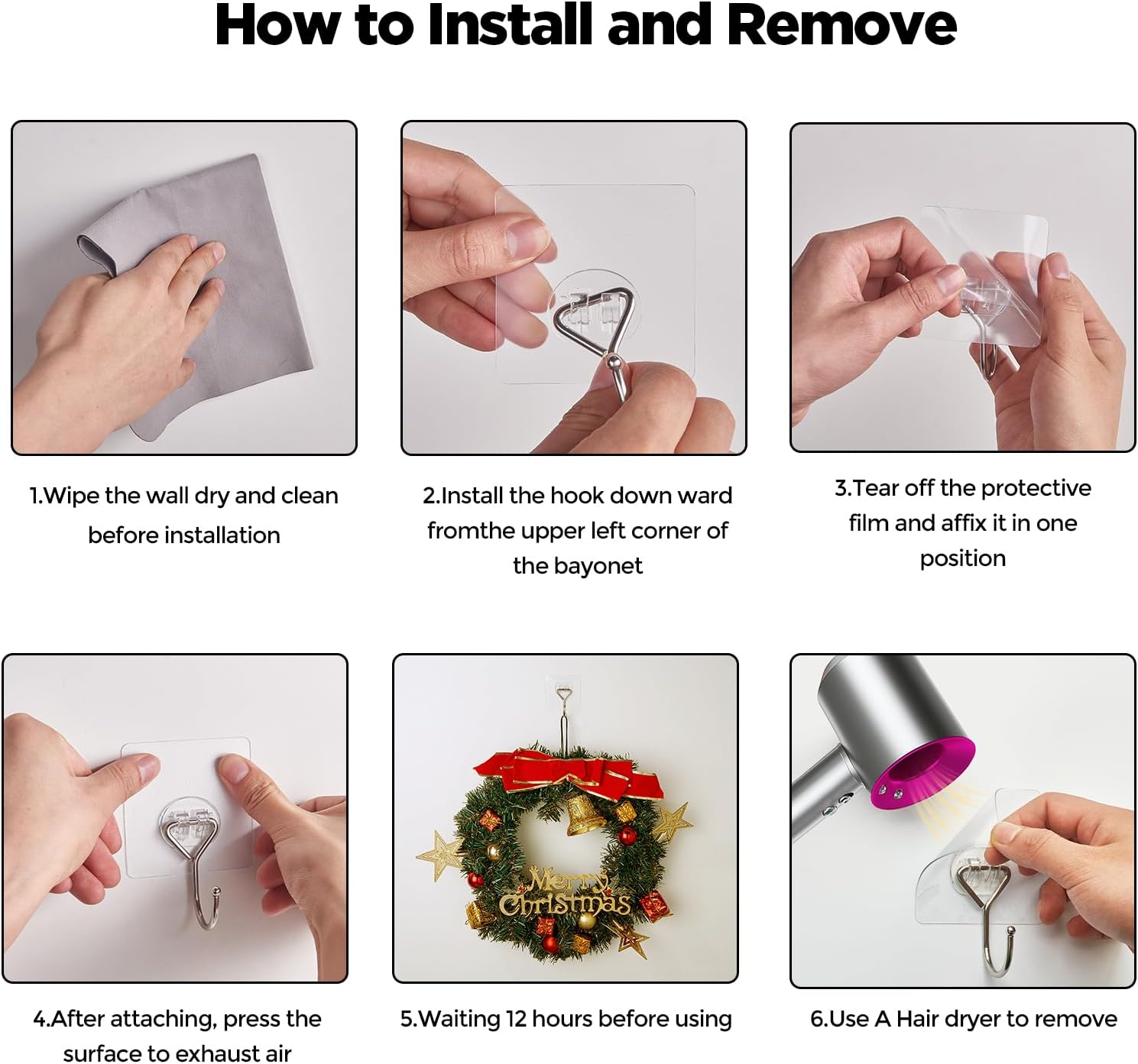 Meknow Large Adhesive Hooks