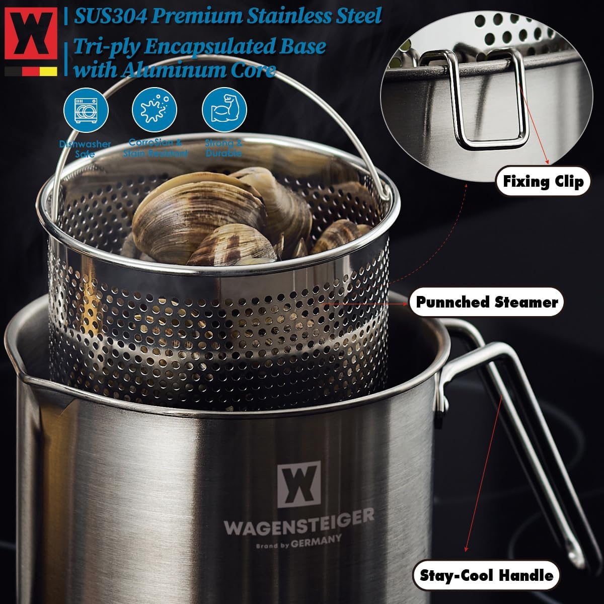 Stainless Steel Vegetarian Steamer Pot