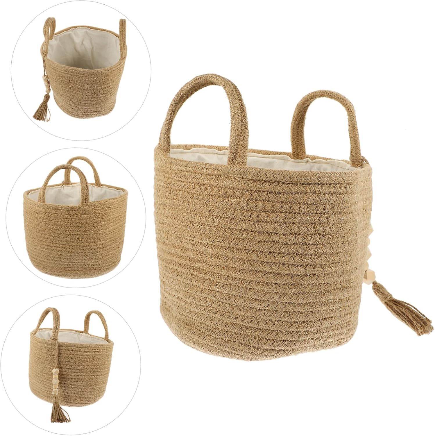 Elegant Aluminum Rope Laundry Basket