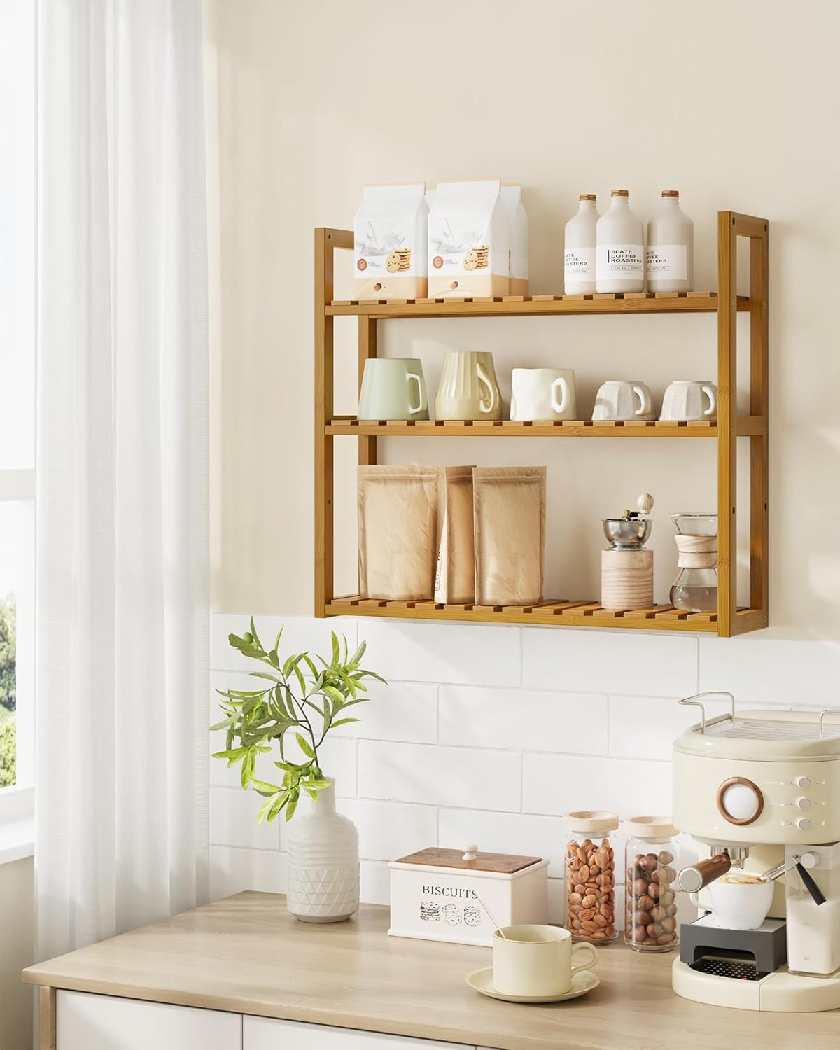 Bamboo Standing Shelf for Bathroom More
