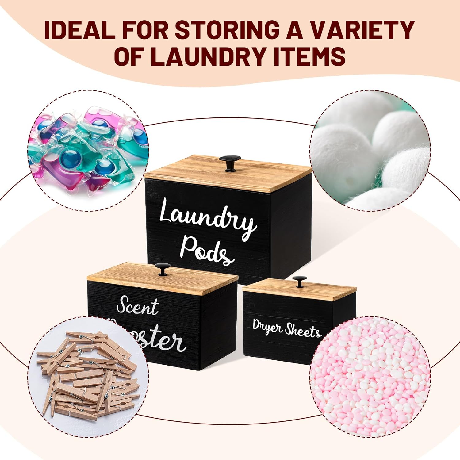 Dandat 3 Pcs Dryer Sheet Holder Set with Scoop