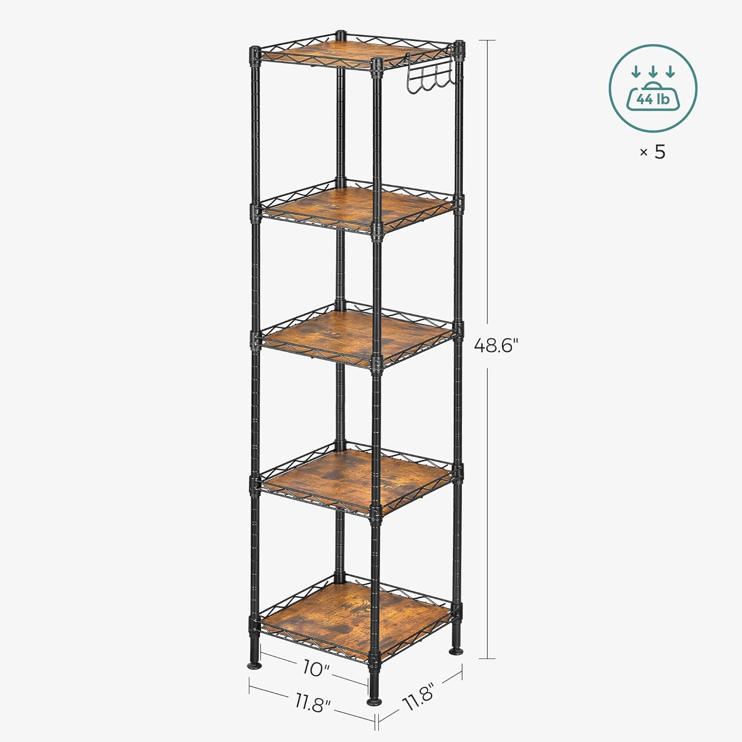 Stylish 5-Tier Bathroom Shelf for Small Spaces