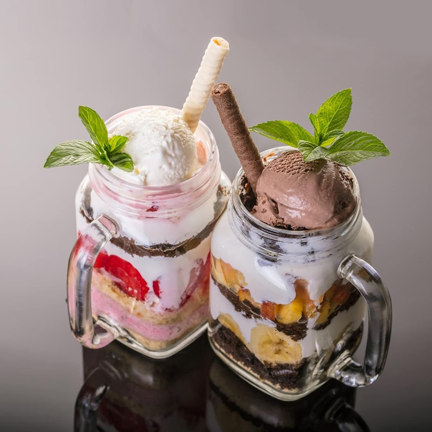 Keketin 16 oz Glass Mason Jars with Lids 9 Pack