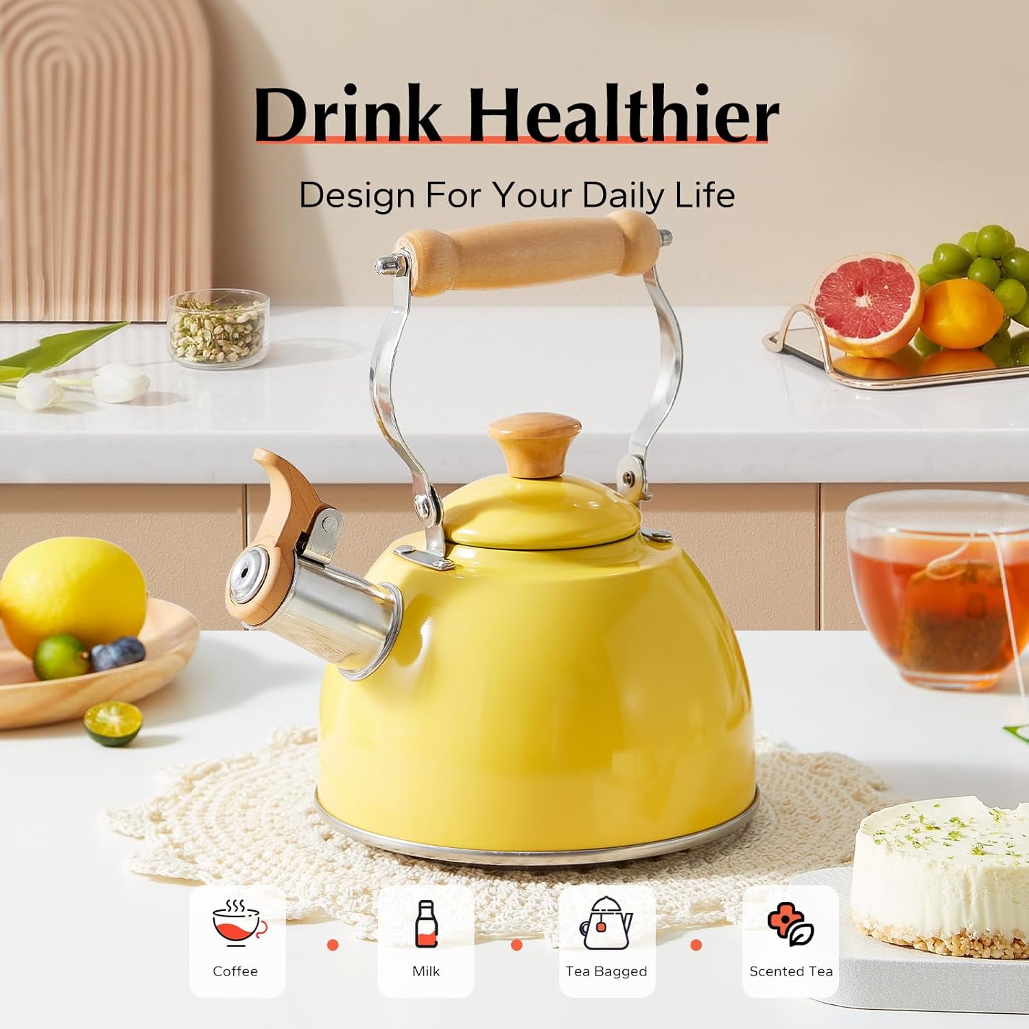Perfect Ergonomic Design - Rockurwok Tea Kettle