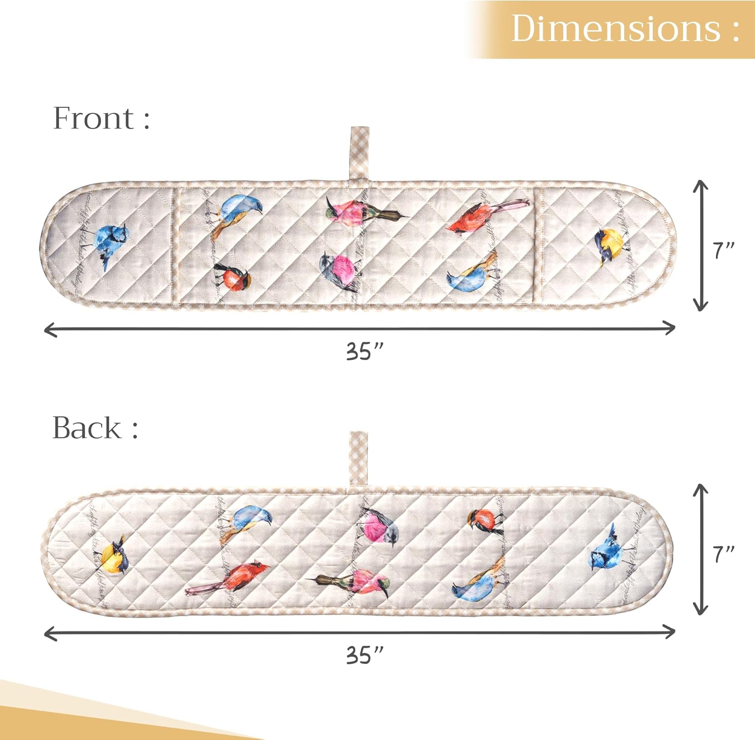 Premium 100 Cotton Double Oven Mitts for Bakers Chefs