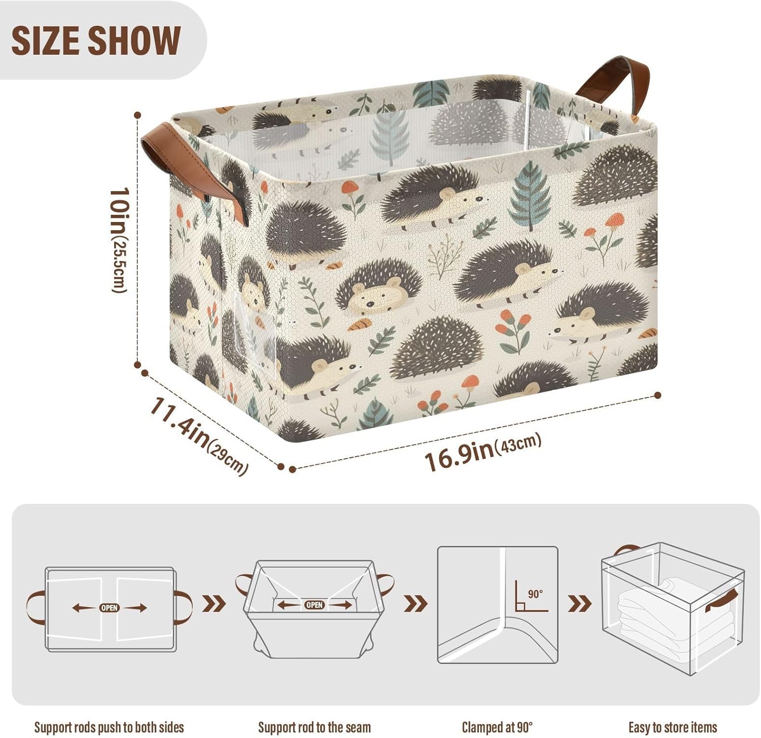 Stylish and Durable Hedgehog Storage Basket