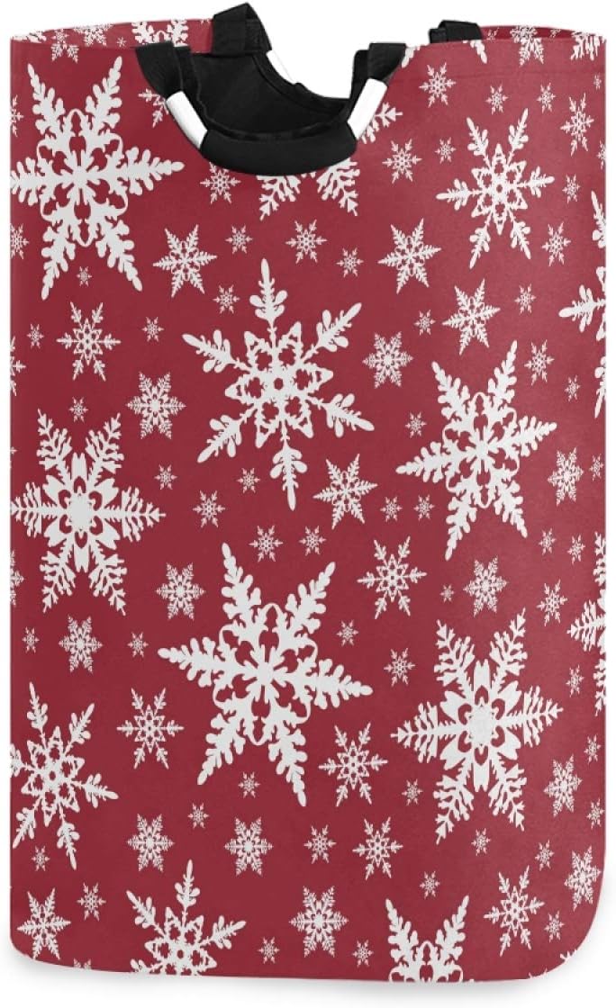 Susiyo Christmas Snowflakes Collapsible Laundry Basket