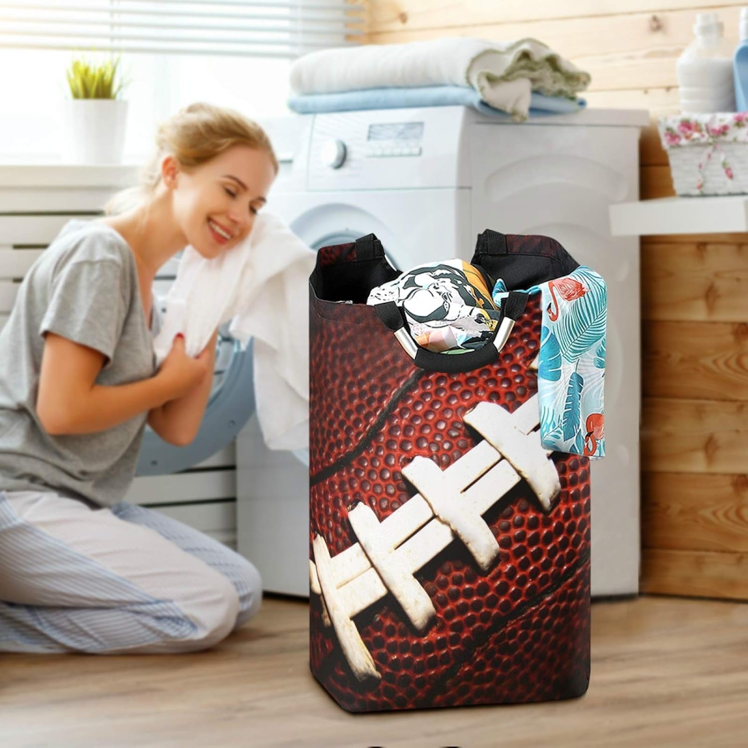 Sturdy Large Laundry Hamper Collapsible Storage Bin for Home Use