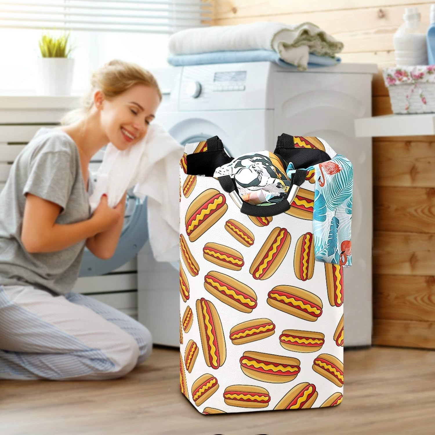 Collapsible Laundry Basket Black