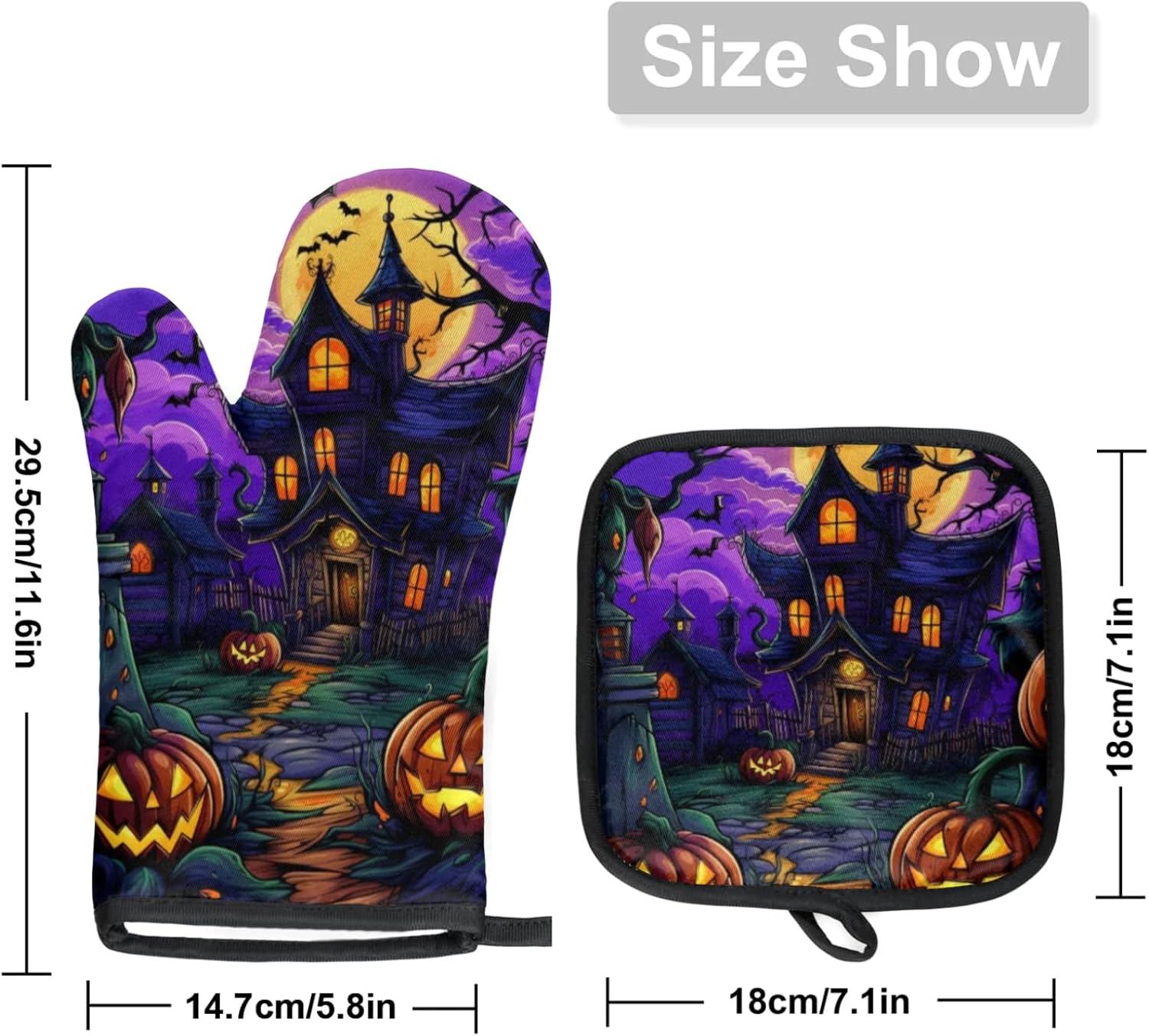 Oven Mitt Set - Pot Holders for Cooking