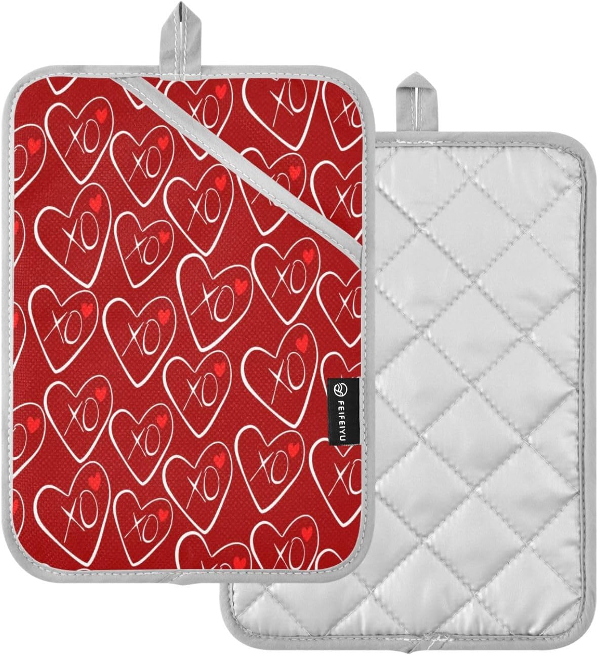Kcldeci Hearts and XOXO Heat-Resistant 2-Pack