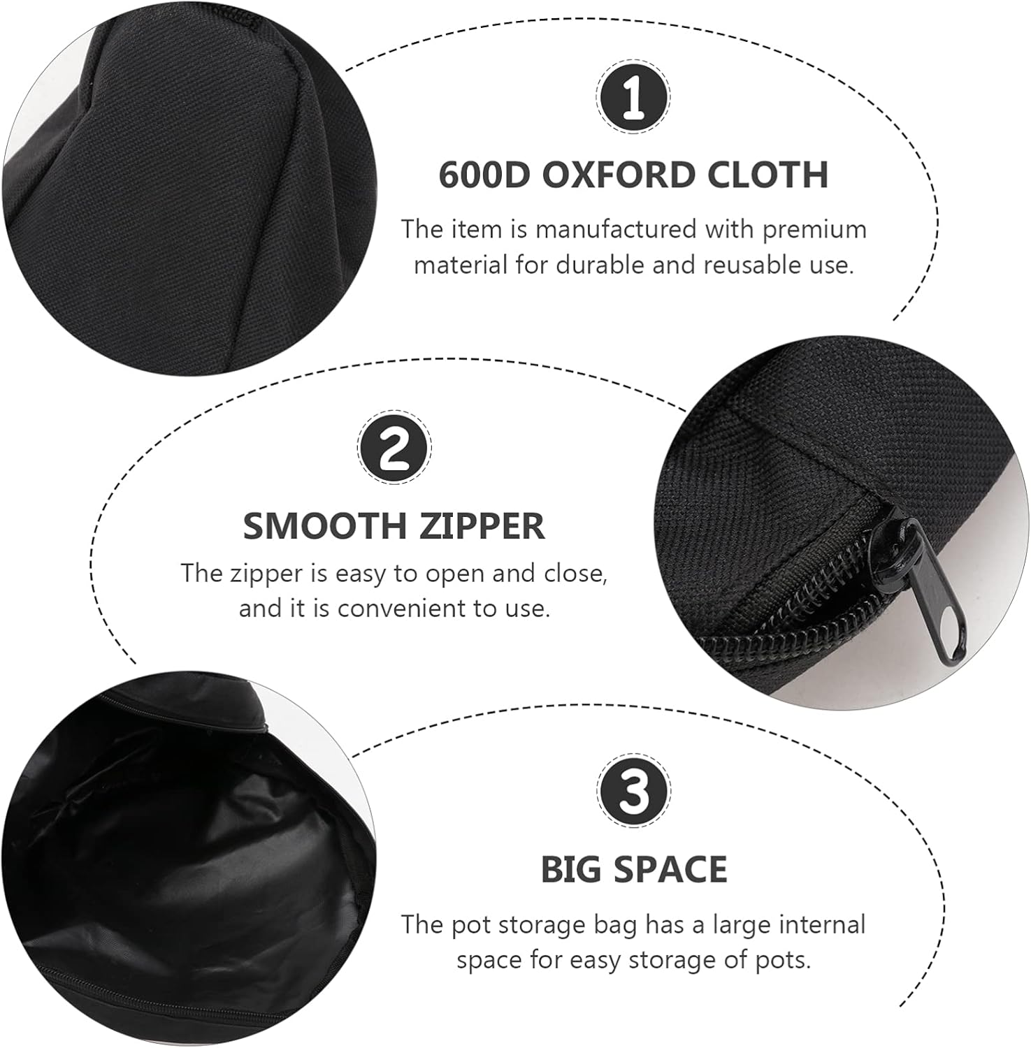 Hemoton Cast Iron Skillet Bag - Heavy Duty Outdoor Storage Bag