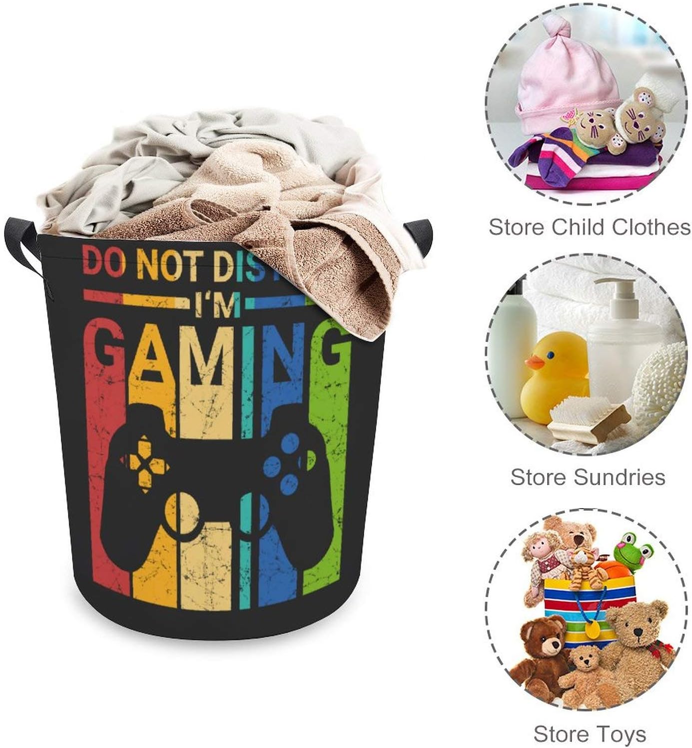Retro Gaming Escape - Compact Fun Storage Bin for Kids and Gamers
