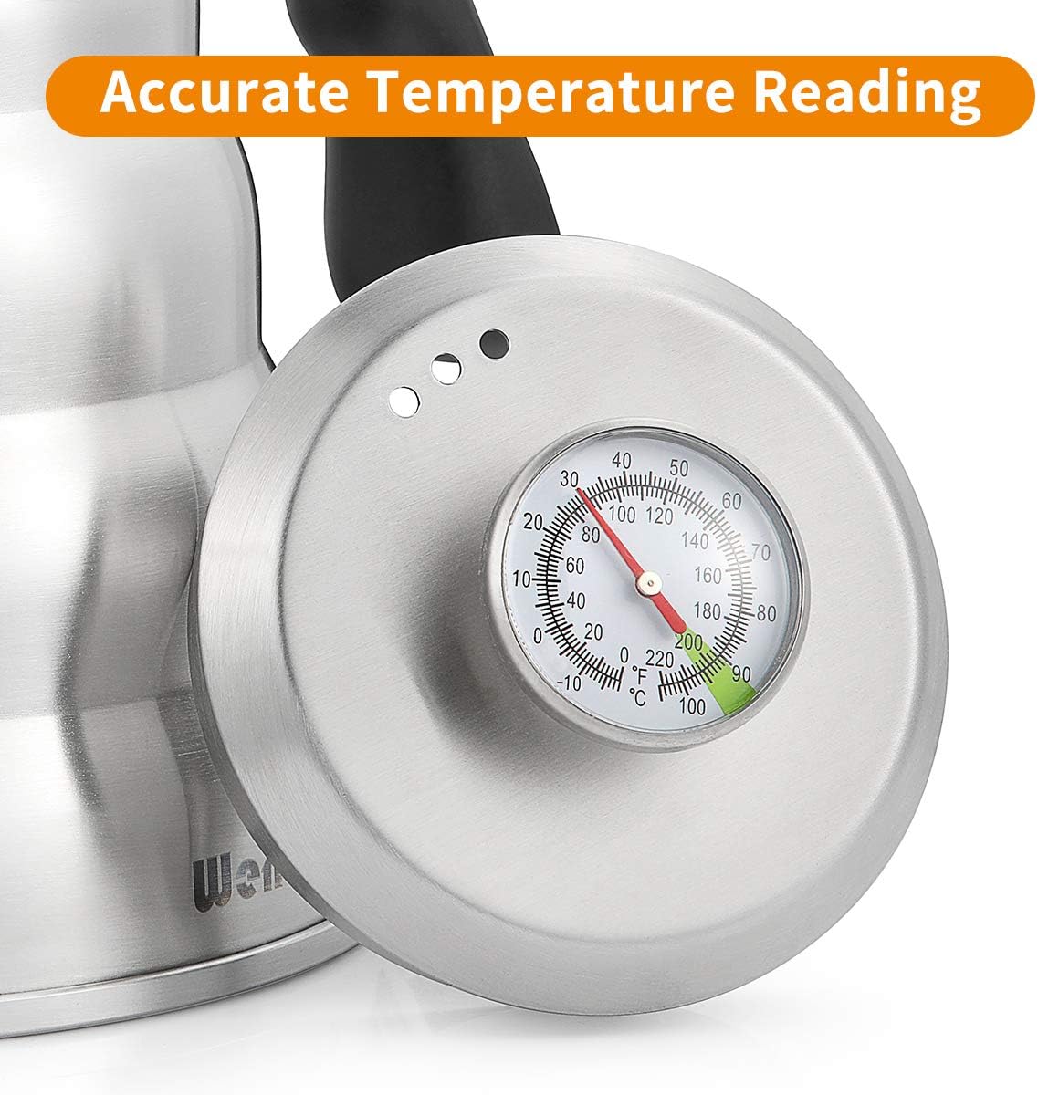 Precision Coffee Kettle with Thermometer for 40 fl oz