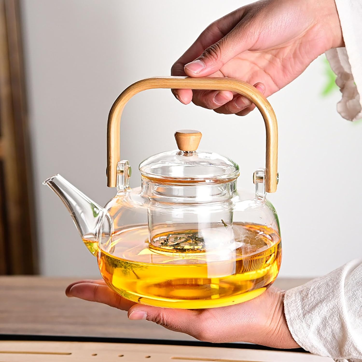 Stove-Top Glass Infuser Tea Pot 900ml - Microwave Dishwasher Safe