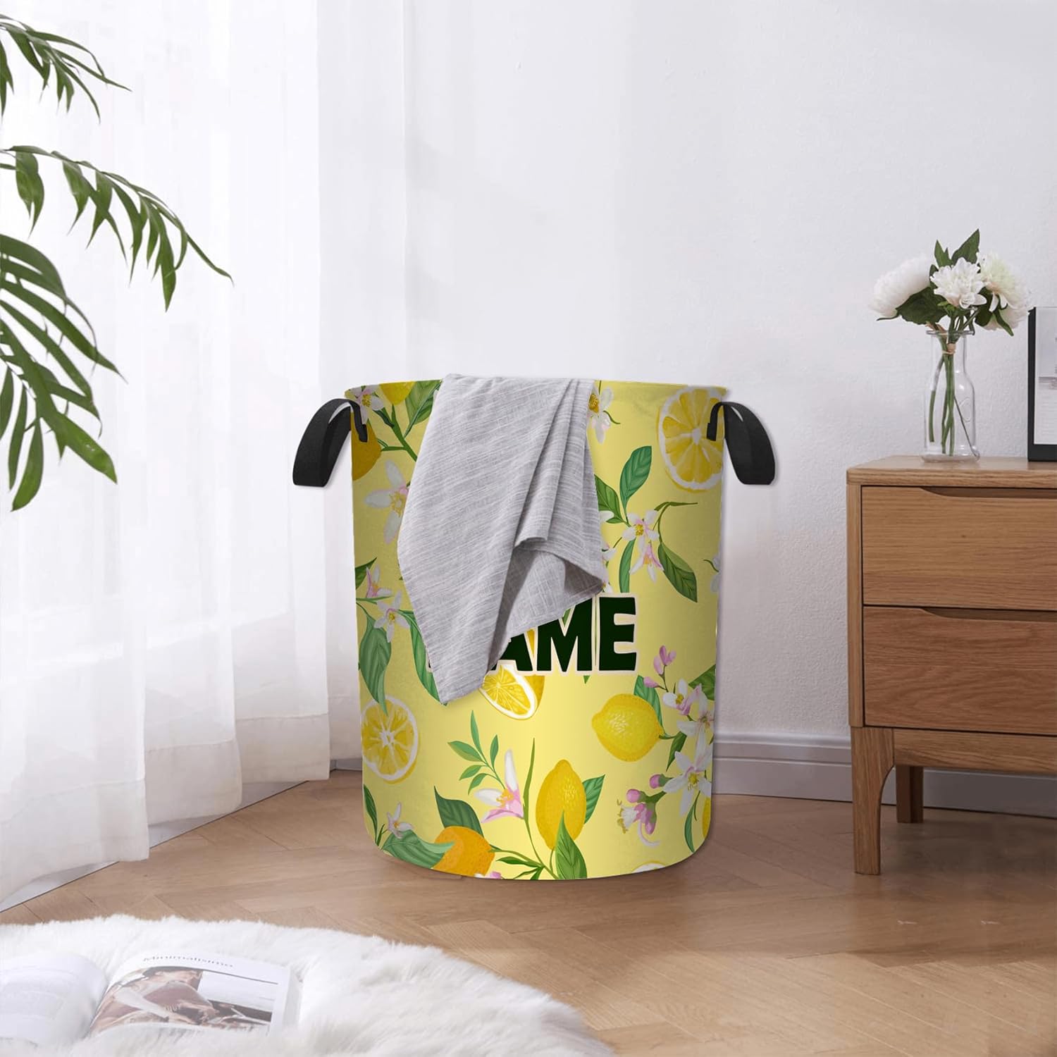 Custom Lemon Laundry Hamper