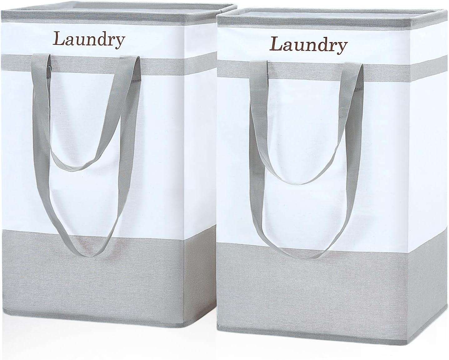 FairyHaus Laundry Baskets 2Pack 78L Grey