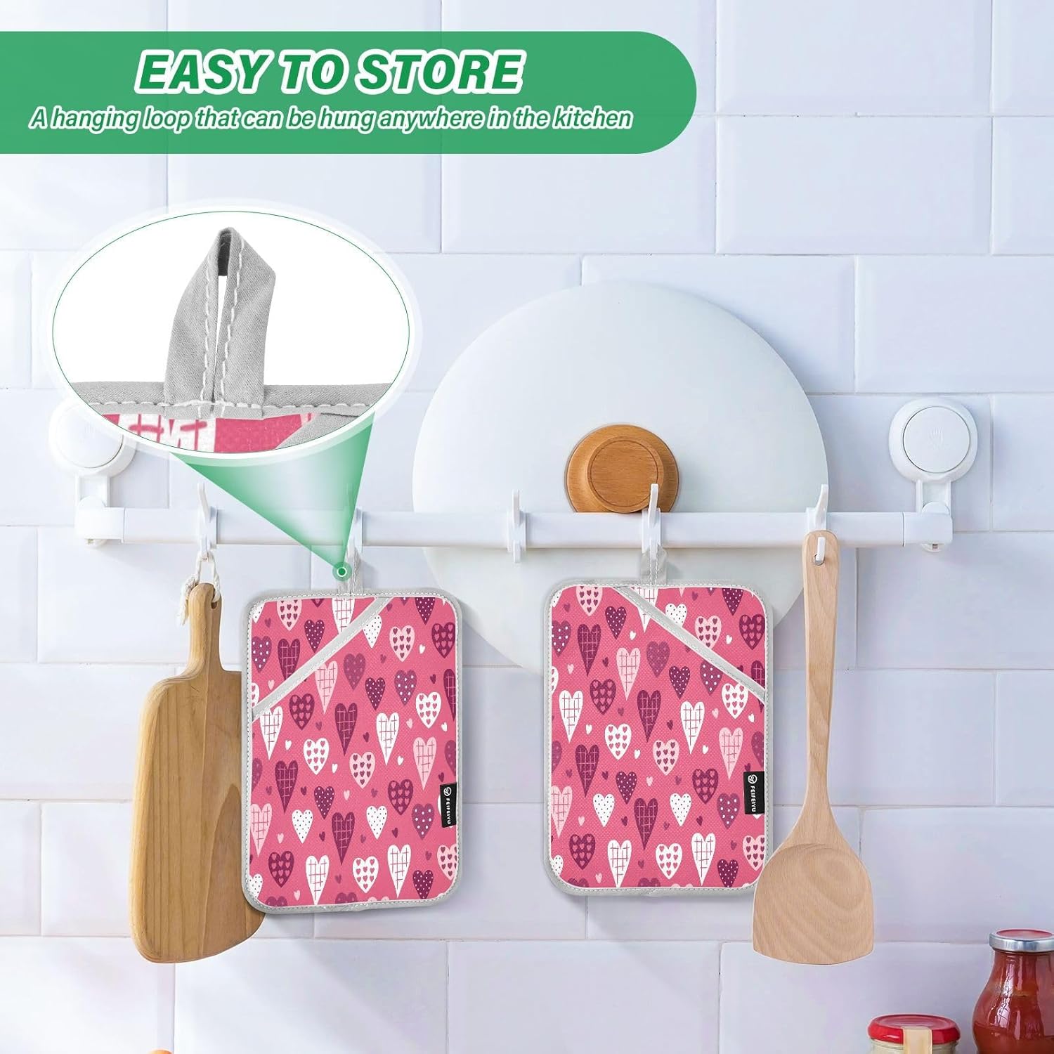 Kcldeci 2 Pack Heat Resistant Oven Mitts Potholders