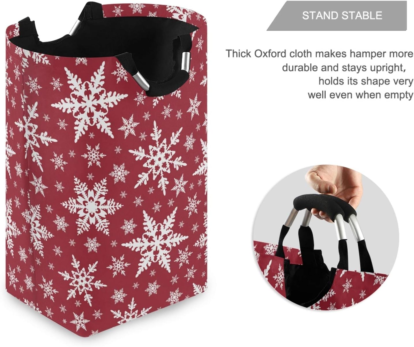Susiyo Christmas Snowflakes Collapsible Laundry Basket