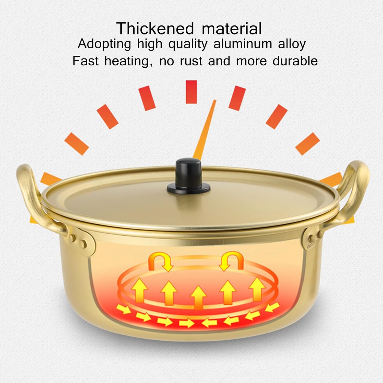 Korean-Inspired 14cm alumined paella pan for quick and authentic cooking