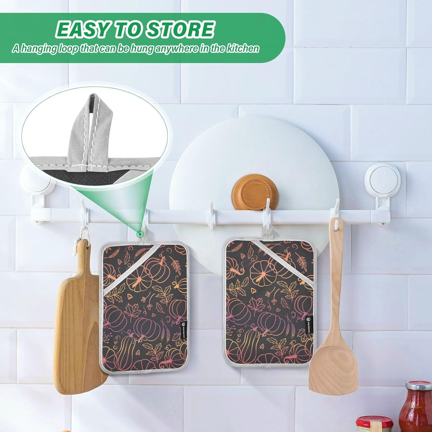 Heat-Resistant Pumpkins Pot Holder 2-Pack