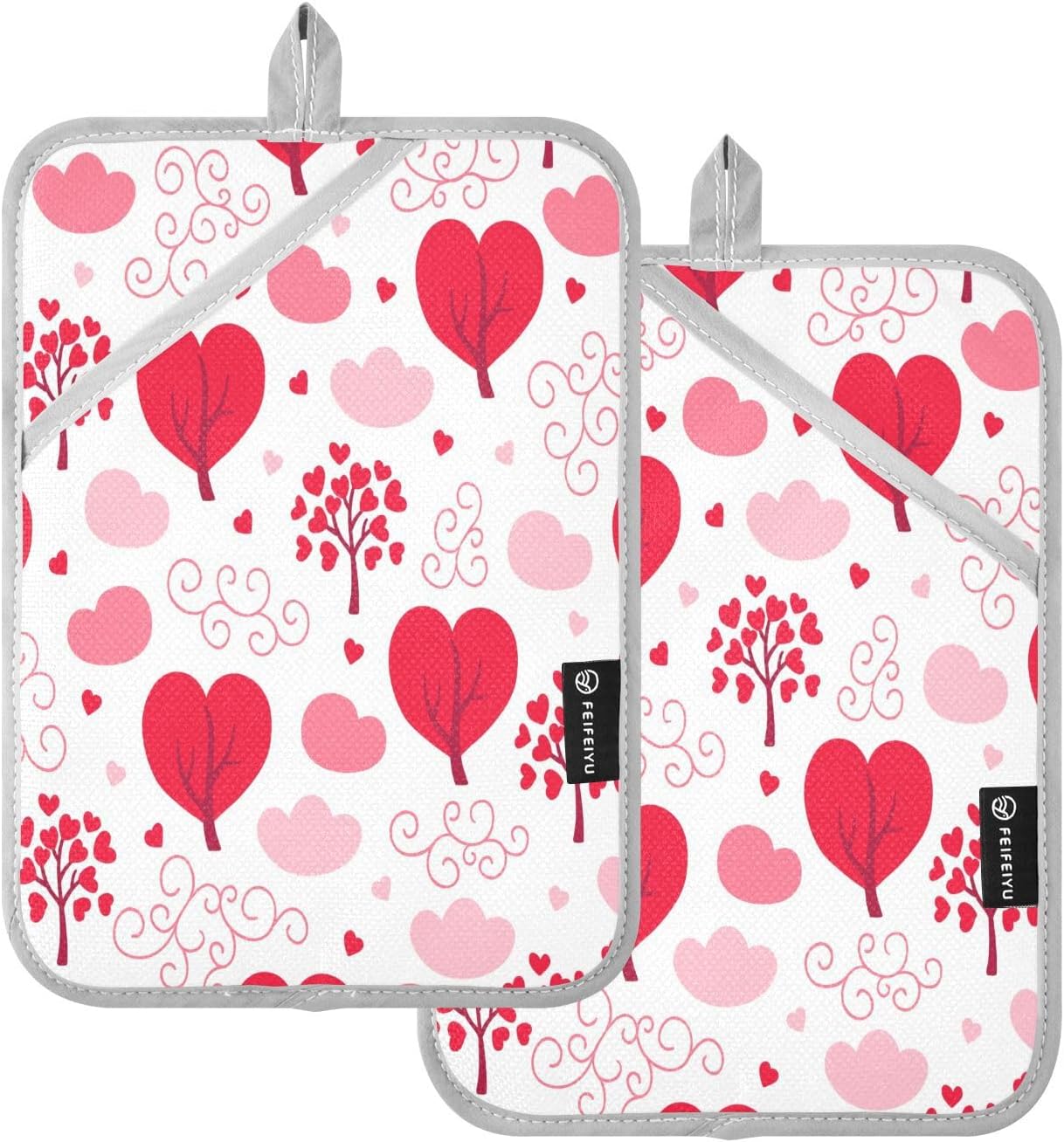 Kcldeci Valentine Seamless Pattern Potholders