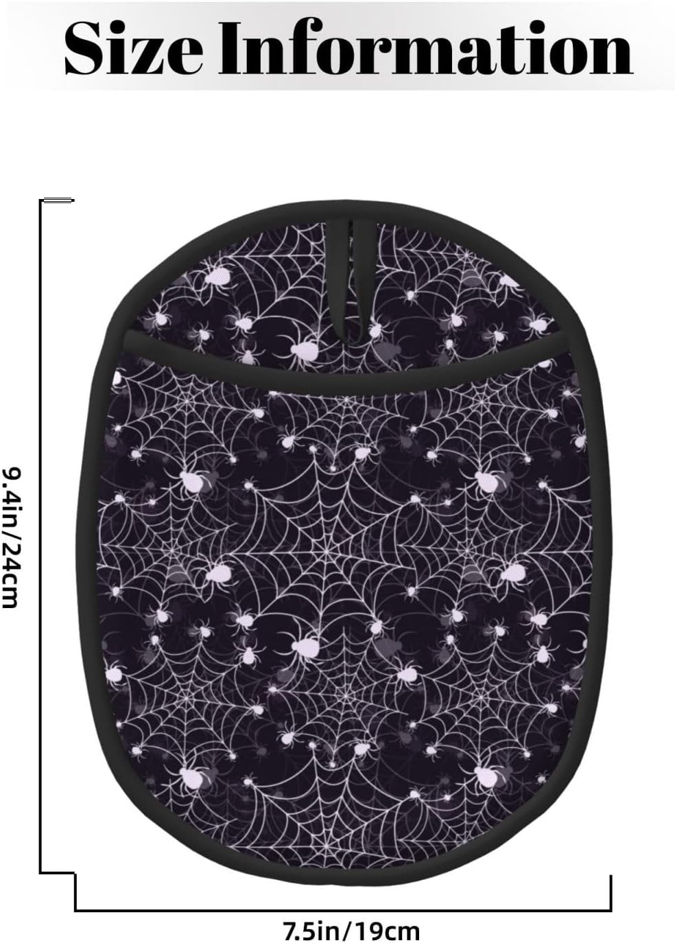 Buewutiry Halloween Creative Spiderweb Cobweb Potholders - Heat-Resistant Oven Mitts with Hanging Loop