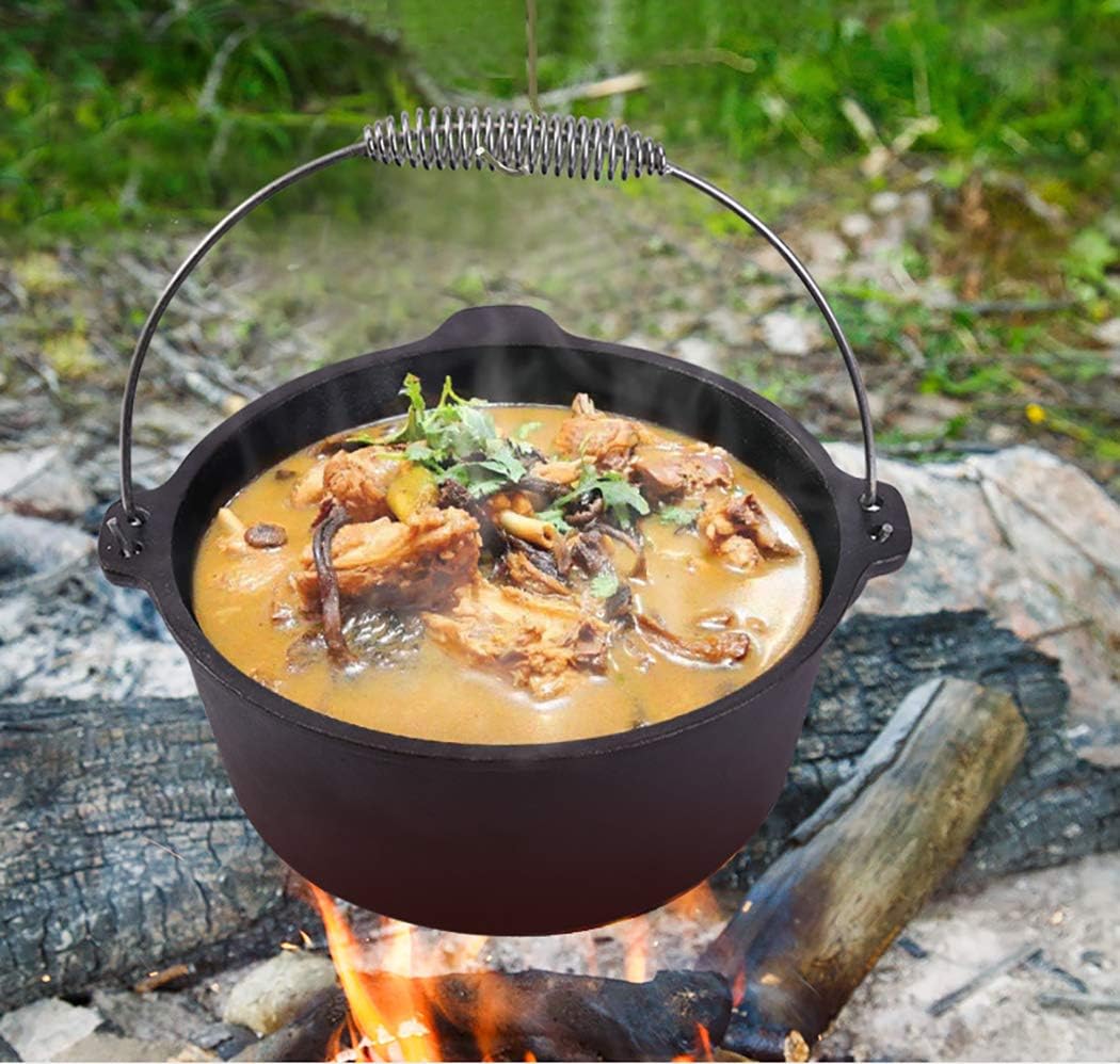 High-Quality Cast Iron Pot for Cooking and Picnic
