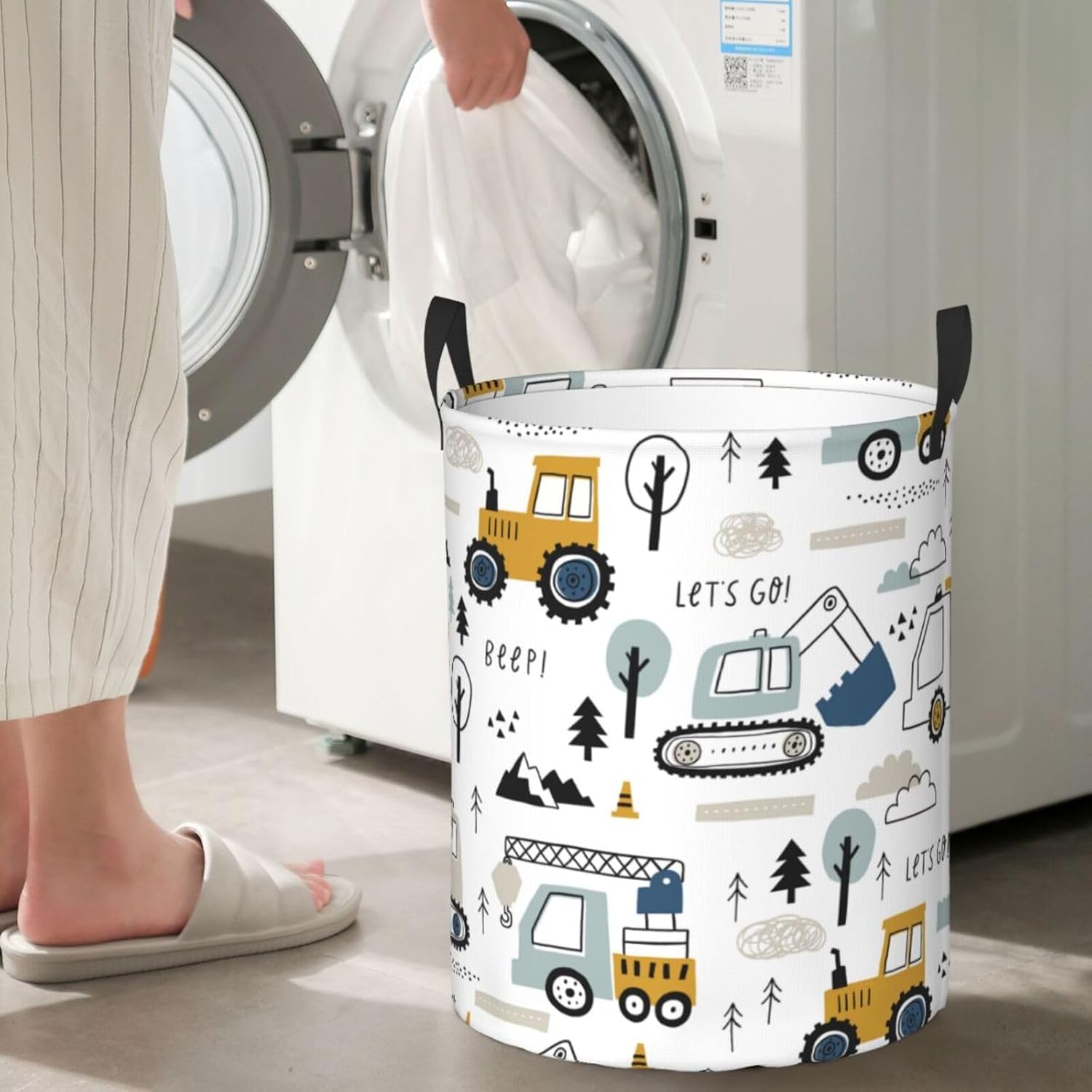 Stylish Water-Resistant Oxford Fabric Laundry Basket for Home Organization