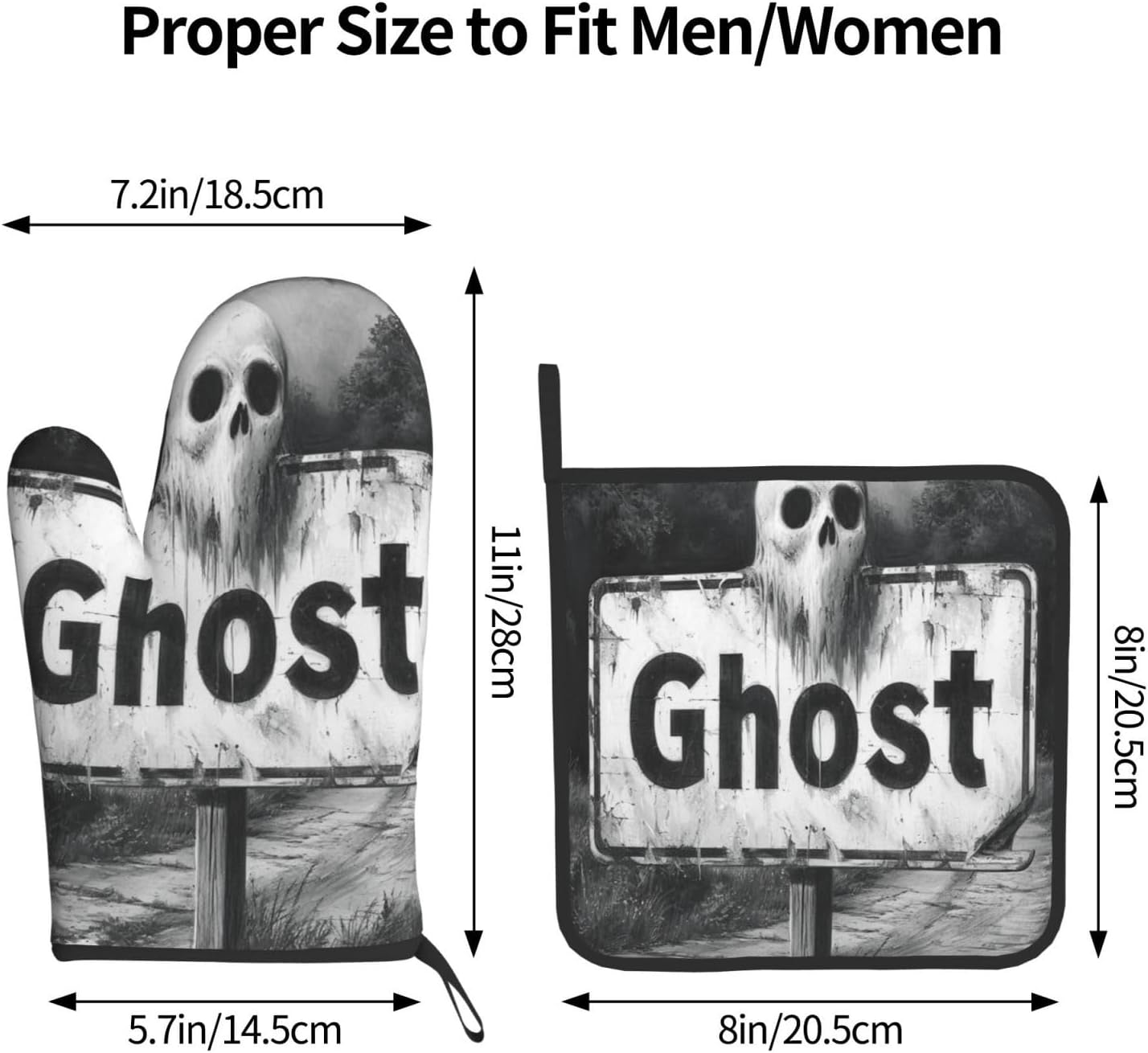 Vendhui Halloween Oven Mitts Heat Resistance Personalized Design