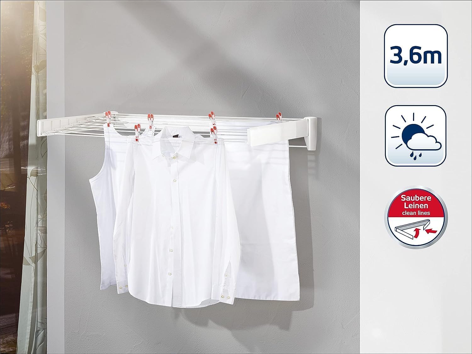 Space-Saving Retractable Clothesline