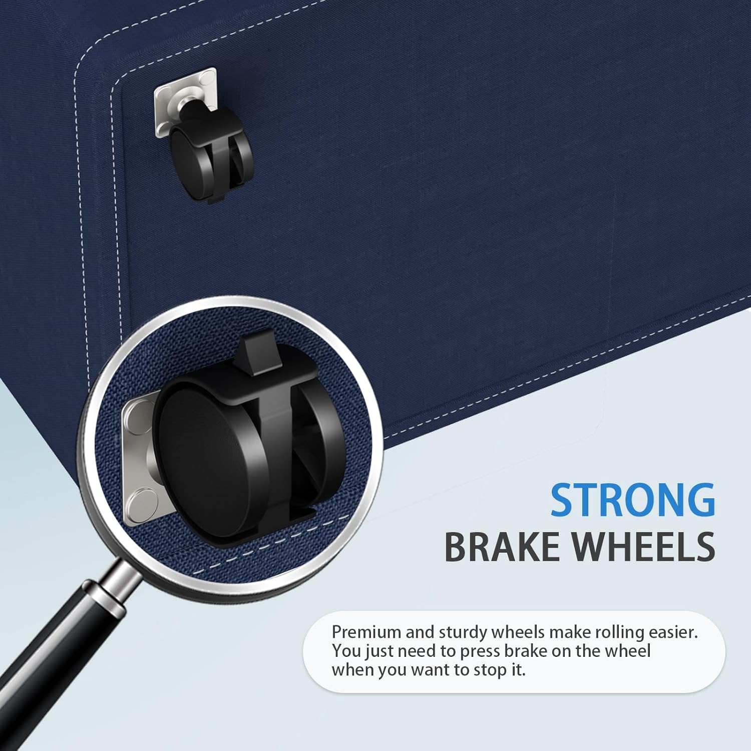 Durable Space-Saving Rolling Laundry Basket with Wheels