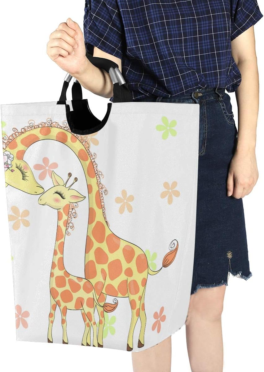 MOYYO Cute Giraffe Personlaity Foldable Laundry Basket for Home Kitchen