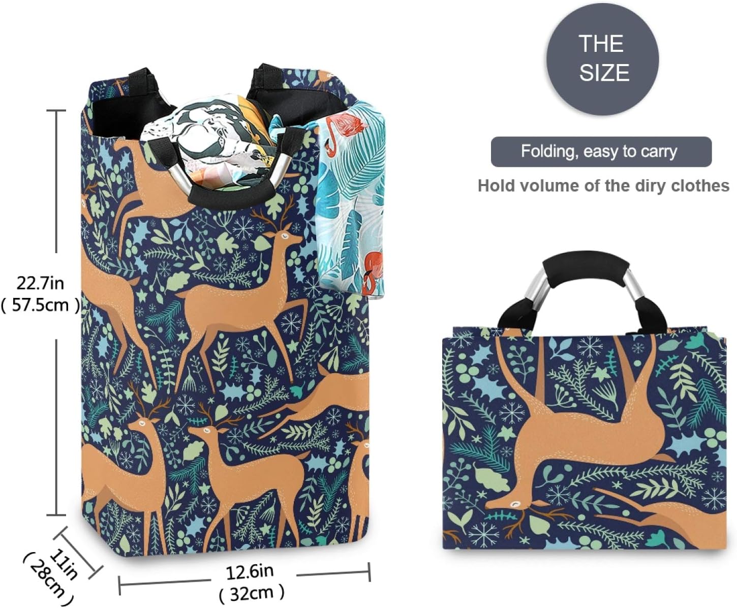 Susiyo Christmas Deer Laundry Basket