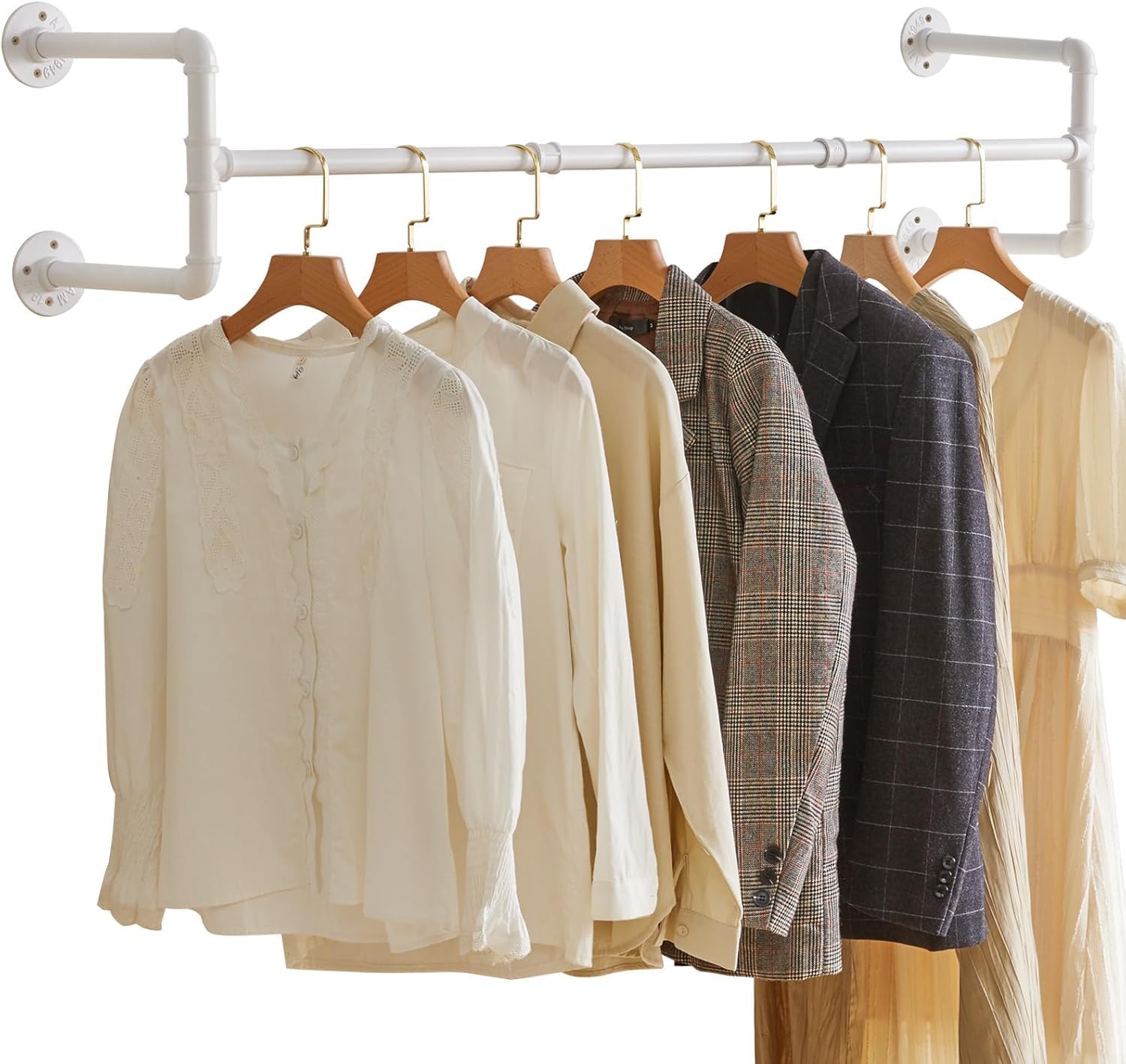IBUYKE Industrial Pipe Clothes Rack