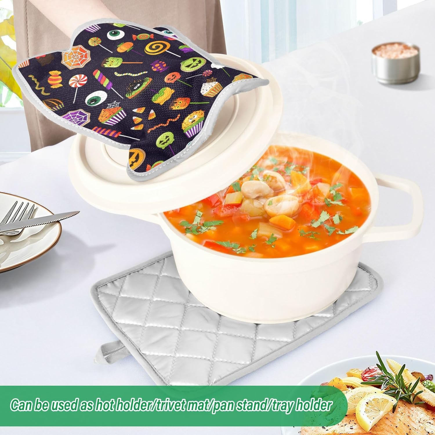 Trick or Treat Halloween Potholders for the Kitchen Oven