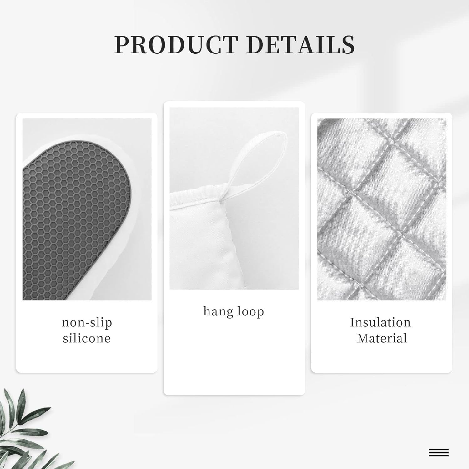 Coffee Print Silicone Oven Mitts 7x11 Inch 1 Pair