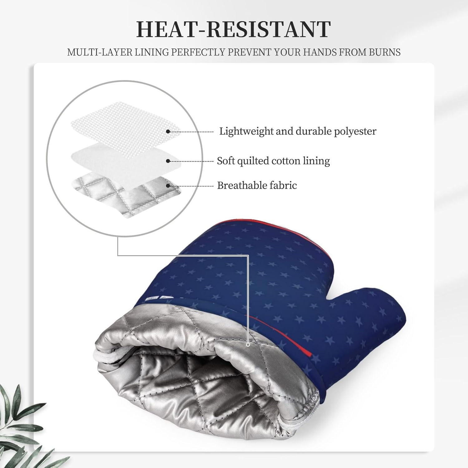 HILLBACK Oven Mitts and Pot Holders Set - Heat Resistant Kitchen Essentials