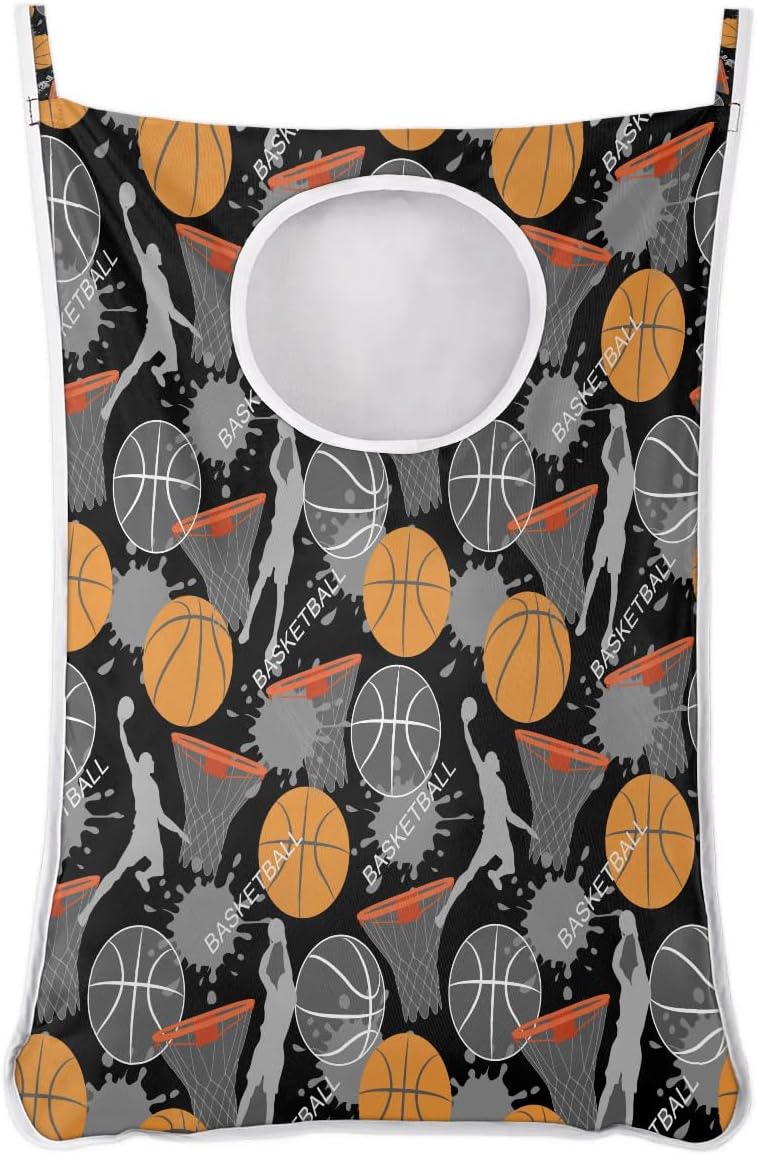 Ioracida Foldable Wall Hanging Laundry Hamper Bag 16x29In
