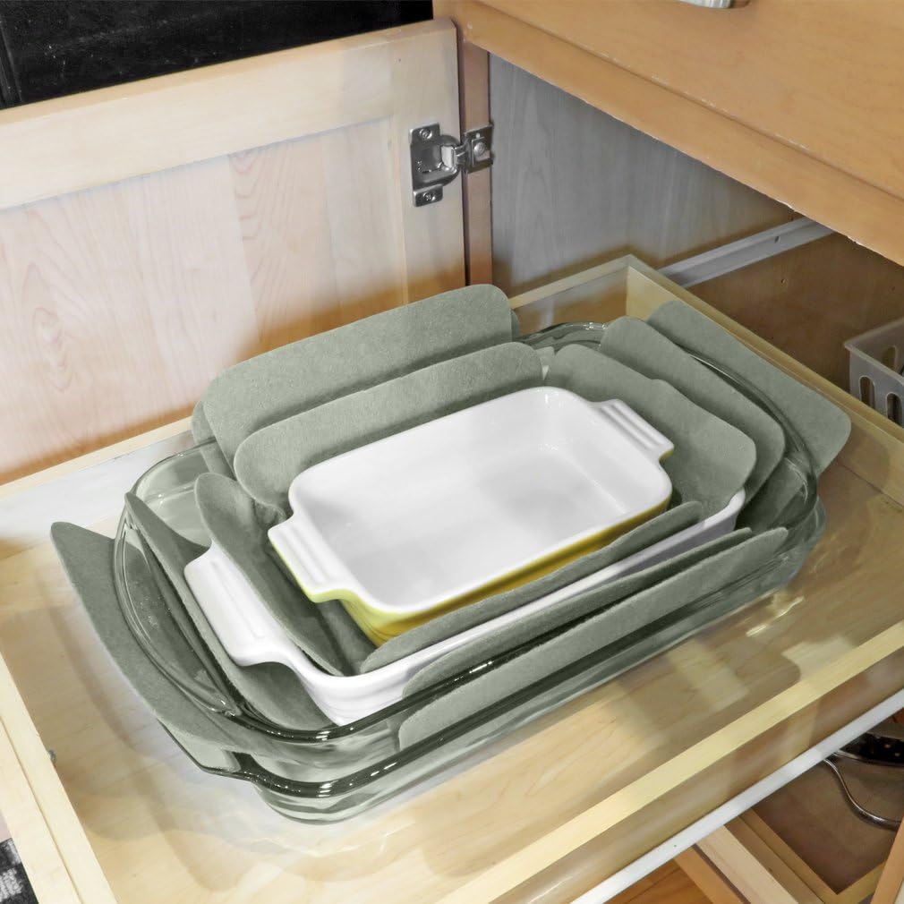 6 Large Felt Dish Protectors by Evelots