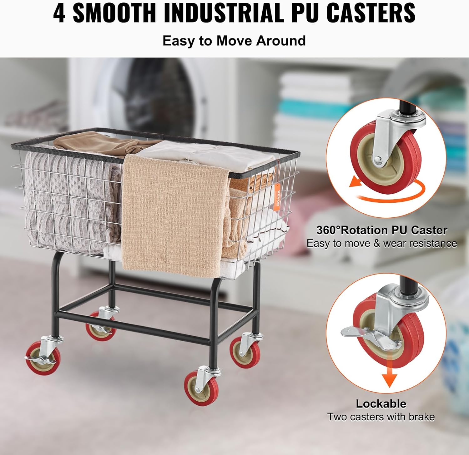 VEVOR Multi-Functional Wire Laundry Cart
