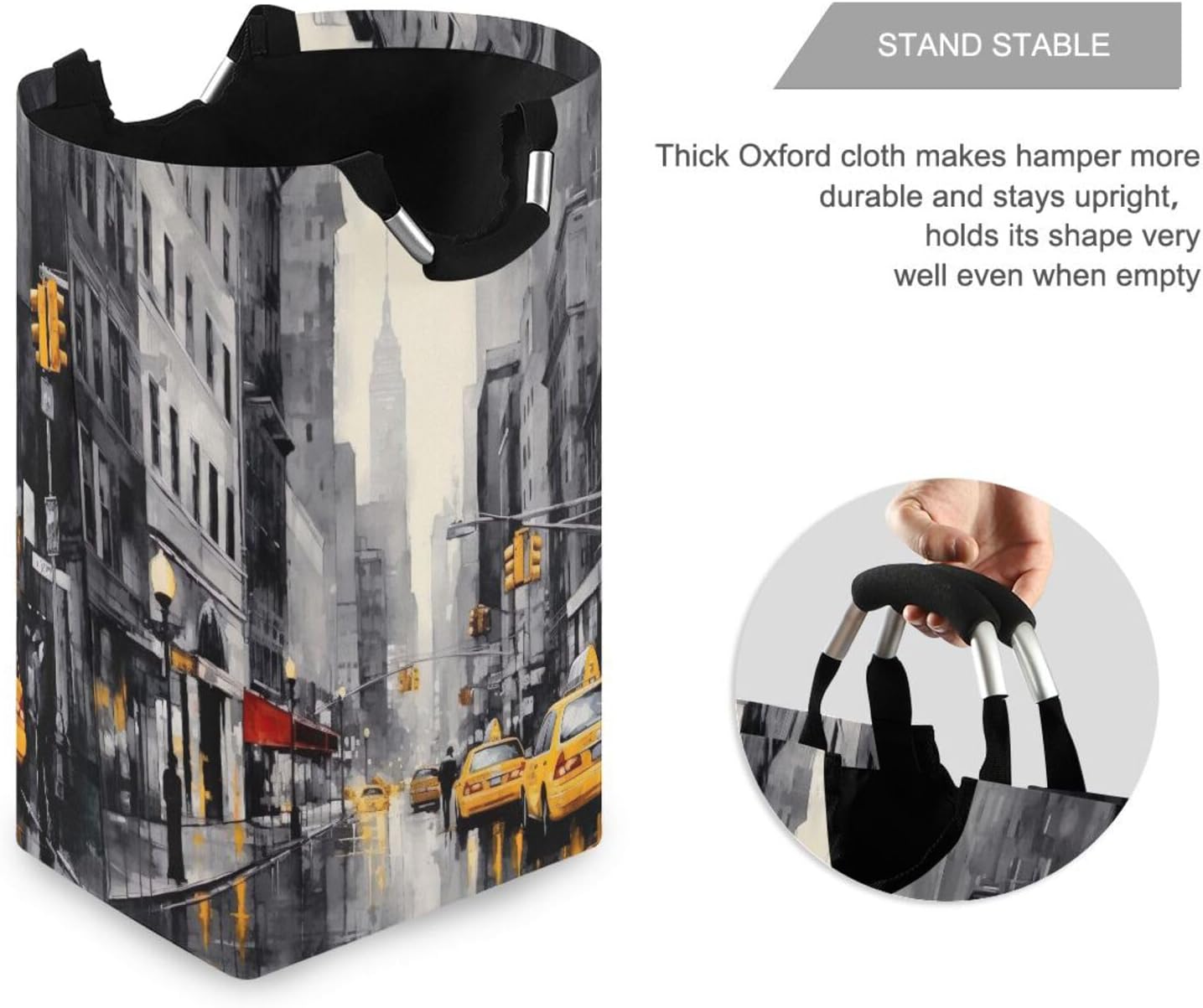 Kigai Collapsible Laundry Basket Large Waterproof Portable Sturdy