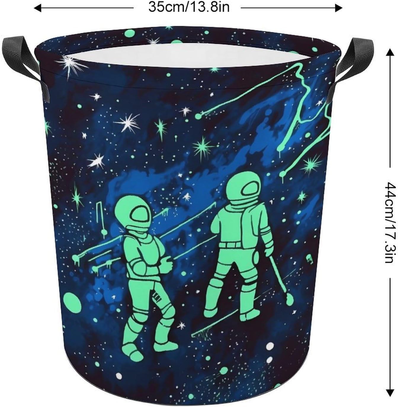 Glow-in-the-Dark Durable Collapsible laundry basket for homes and travel