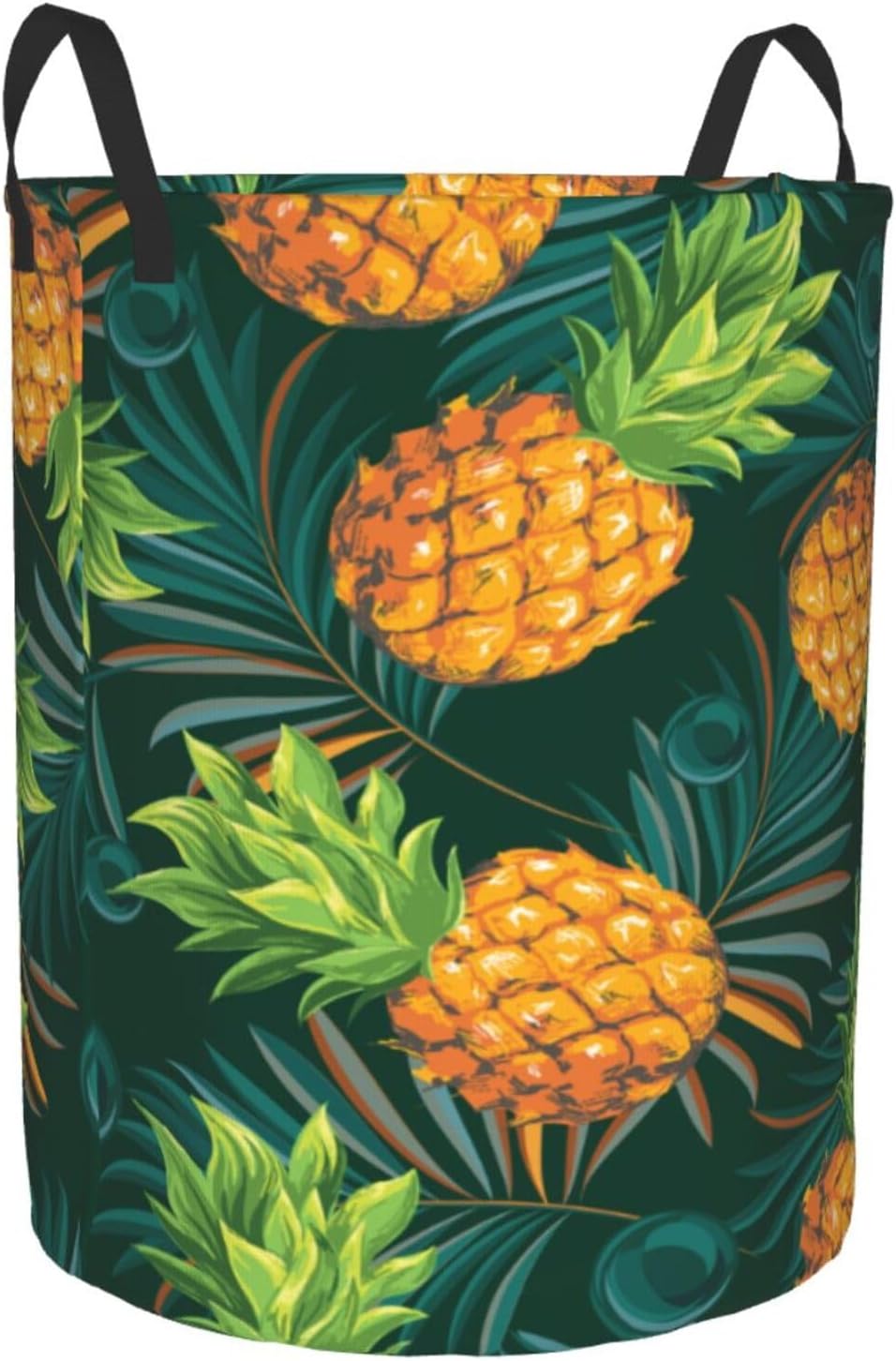 Oicvrct Pineapple Circular Hamper Laundry Basket