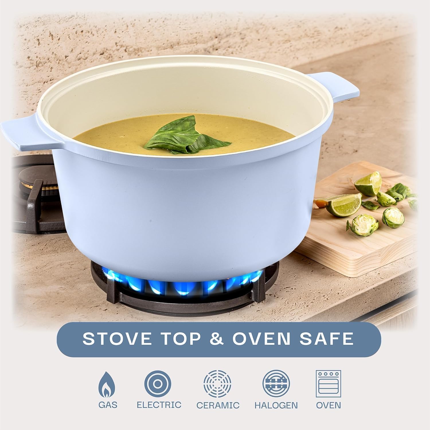 Gotham Steel 5 Qt Lightweight Nonstick Dutch Oven with Lid